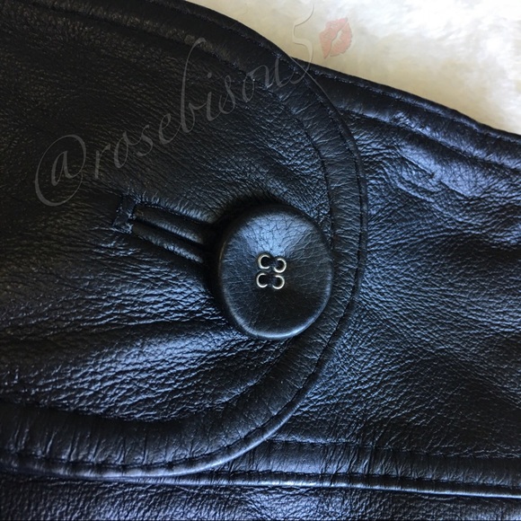 HP!🌹{H&M} 💯% Leather A-Line Knee Length Skirt - Picture 4 of 8